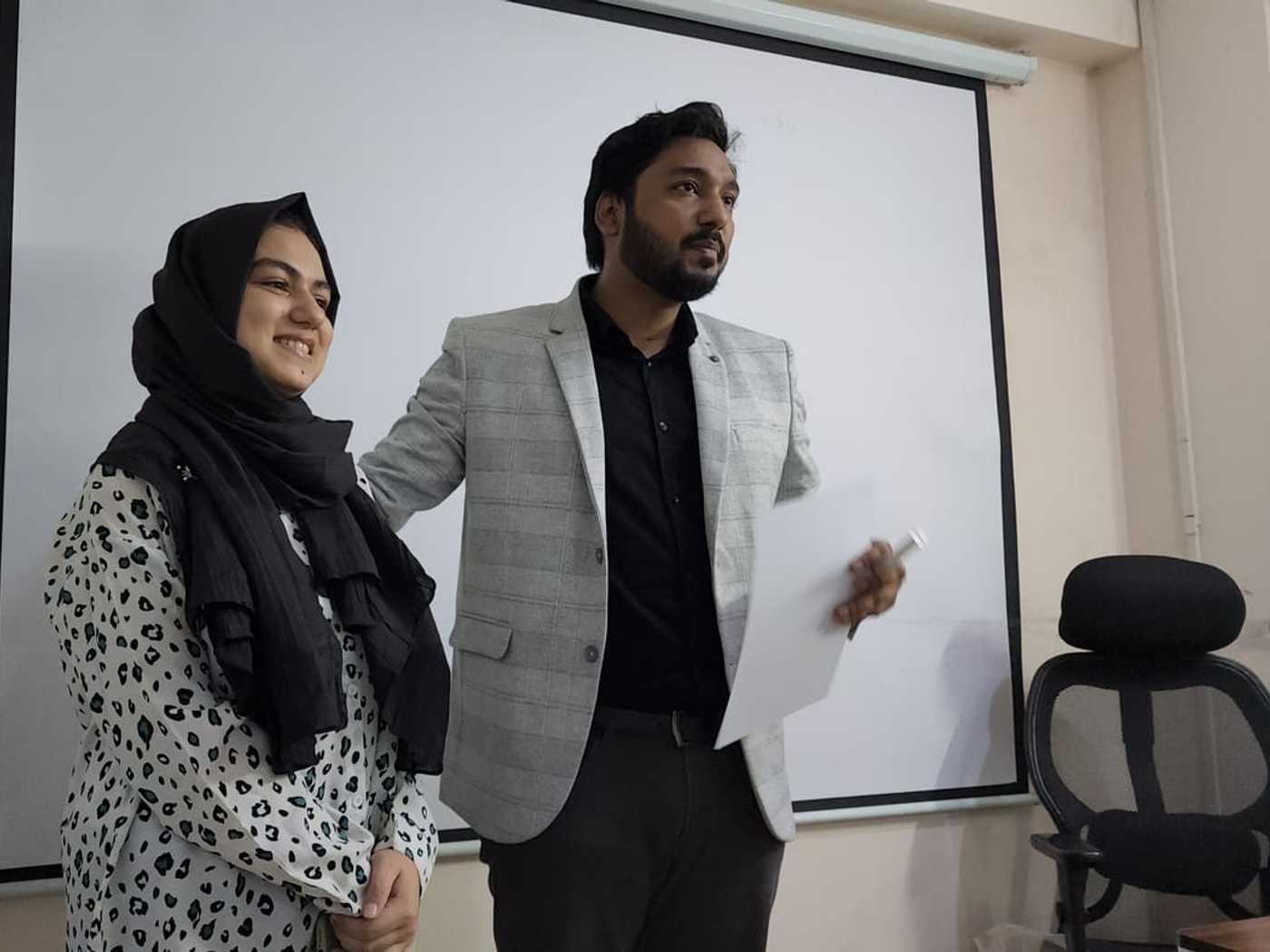 Mohit Agarwal congratulating ACCA student